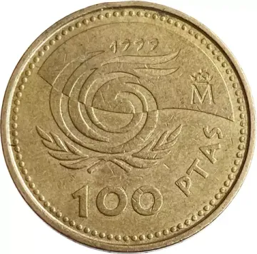 100 песет 1999 Испания «Международный год пожилых людей»