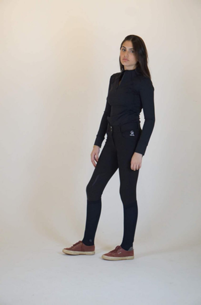 Бриджи коленная лея  GA EQUESTRE (BLACK)