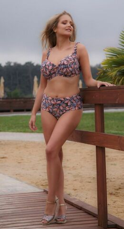 Плавки-слипы с узором в виде листьев (Размер: L) (Цвет: разноцветный)