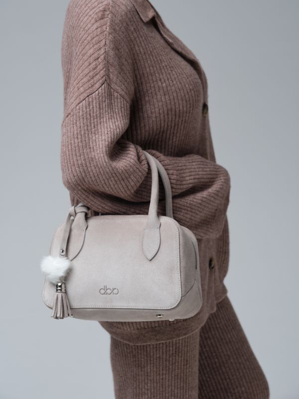 Замшевая сумка Polly DBR 31348 каменный