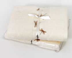 Полотенце 100х150 Devilla Palma Стрекозы экрю