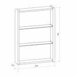 Зеркальный шкаф MIXLINE "Симпл" 500*700 (ШВ) универсальный,механический выкл., светодиодная подсветк