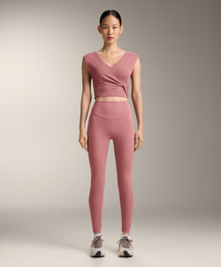 Oysho Топ-майка Comfortlux с перекрестными деталями, светло-розовый