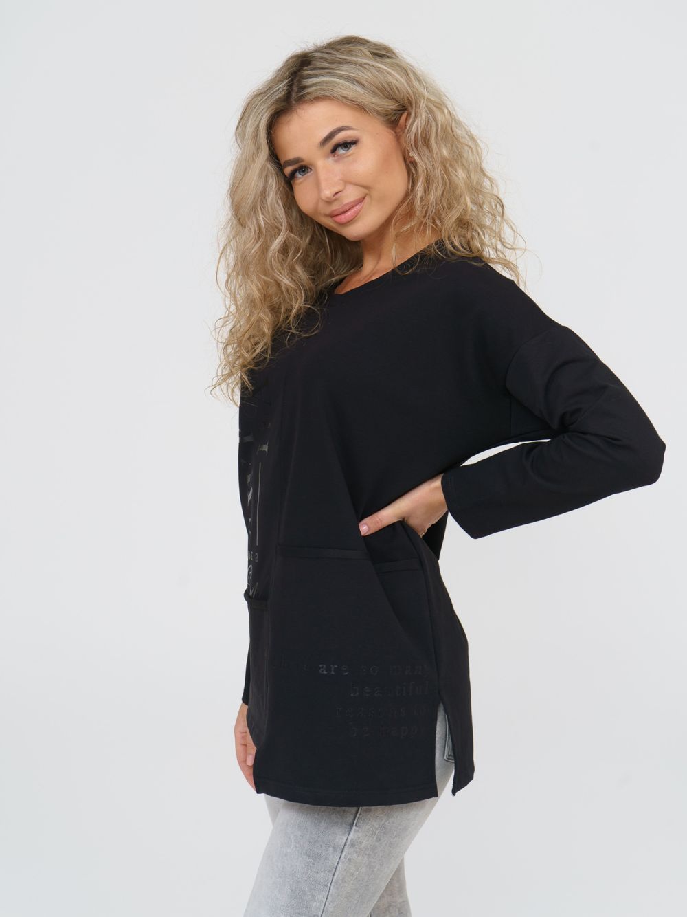 888 Туника  "Черный" SveTekst (Акция)