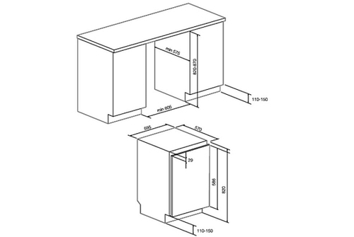 Встраиваемый под столешницу винный шкаф Graude FWK 80.1