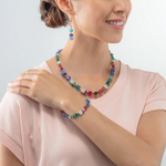 Серьги-пусеты Coeur de Lion Multicolour Gemstone 3039/21-1561