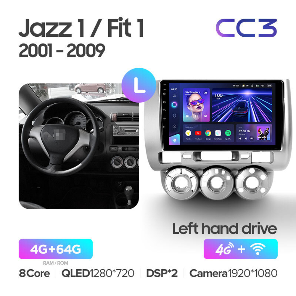 Teyes CC3 9" для Honda Jazz 1 2001-2008