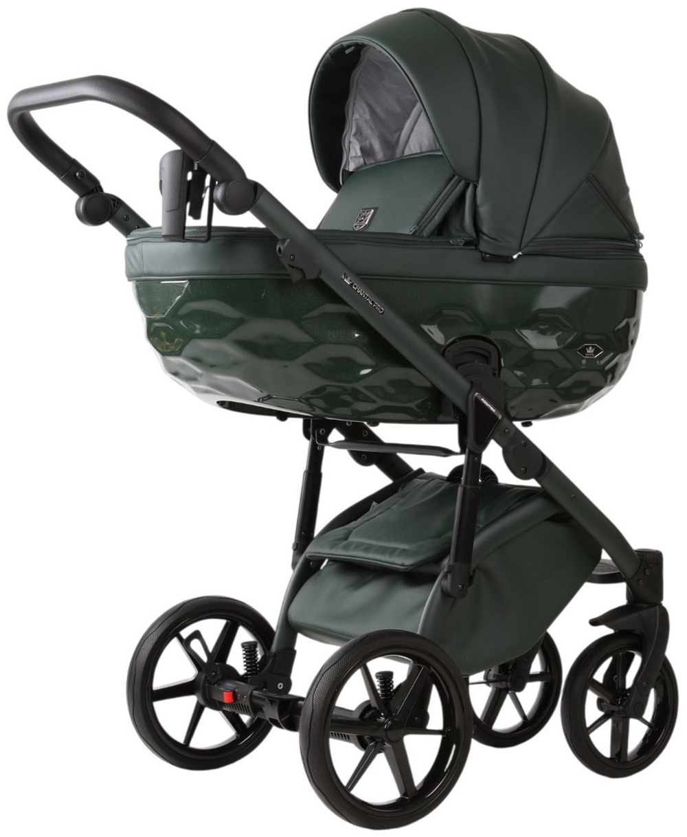 Детская коляска Adamex Chantal Pro Natura 3 в 1 CN-12-FOREST (Т. ЗЕЛЕНАЯ КОЖА)