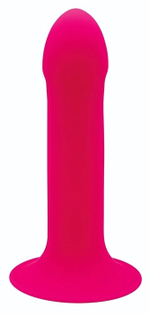 Ярко-розовый фаллоимитатор двойной плотности Hitsens 2 - 16,7 см. (Цвет: ярко-розовый)