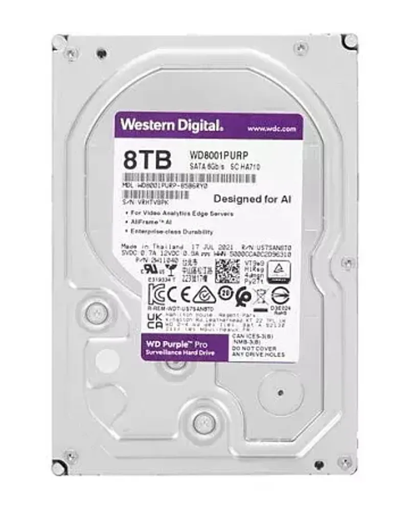 HDD AV WD Purple Pro (3.5&#39;&#39;, 8TB, 256MB, 7200 RPM, SATA 6 Gb/s)