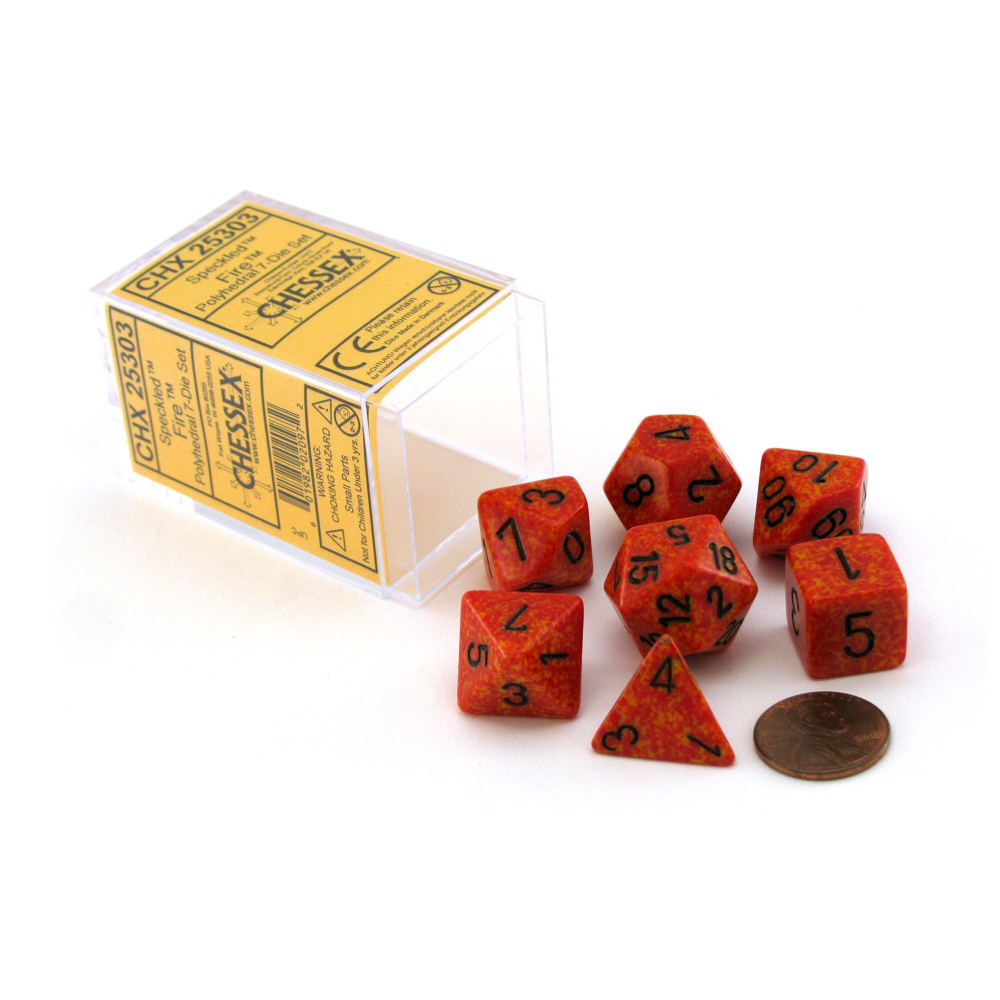 Chessex 7-dice set Fire