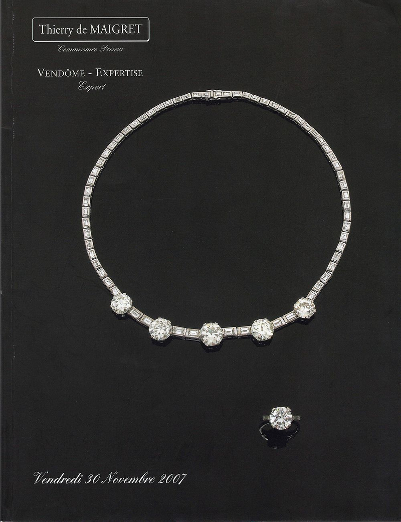 Каталог аукциона Thierry de Maigret, Париж, Ювелирные украшения от 30 ноября 2007 года