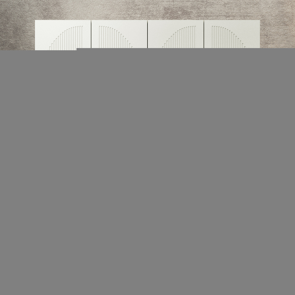 Шкаф Агератум МДФ четырехсекционный Лайн керамика (0,27) А10032 матовая - 26 матовая - Дуб Сонома 3025  230*60*220