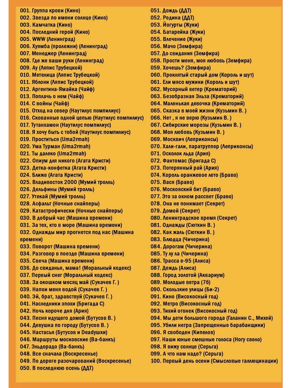 Наши песни. Убойная сотня (Караоке DVD)