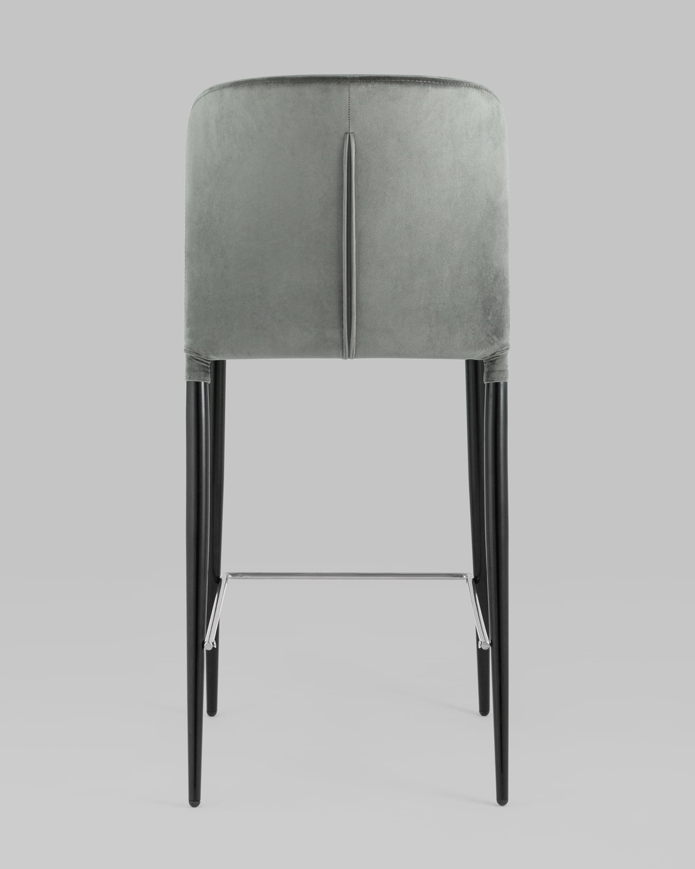 Стул полубарный Лори велюр серый