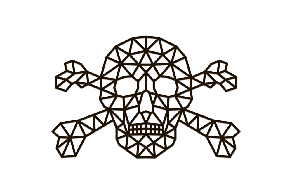 Деревянный декор настенный, панно, сборная модель EWA Design Веселый Роджер