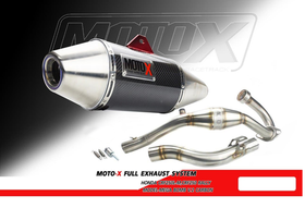 Full Exhaust System for Honda CRF250L-M-Rally (2012-2020). Made in Thailand. MOTO-X V.2 Carbon