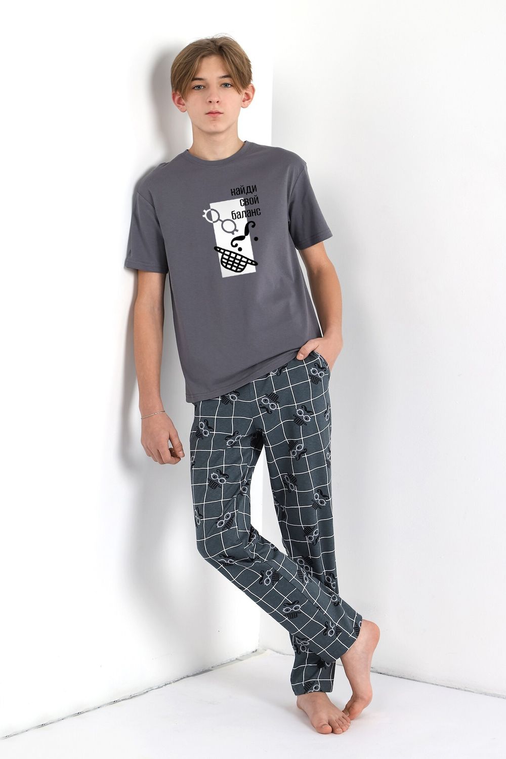 Костюм для мальчика Чарли-1 Виотекс СЕРЫЙ