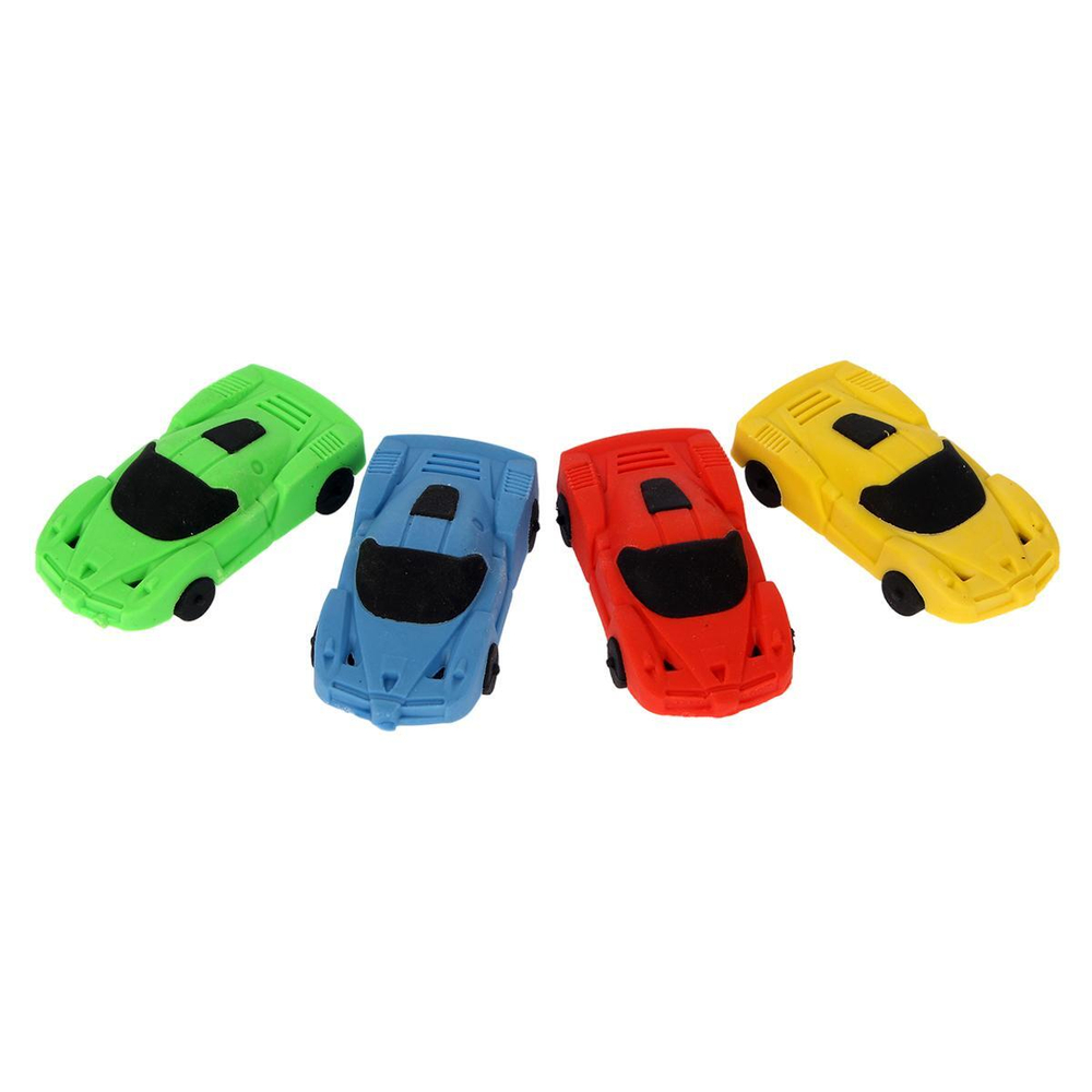 Ластик "Машина", в пакете, 4 цвета микс