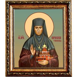 Параскева Топловская (Родимцева), преподобная игумения. Икона на холсте.