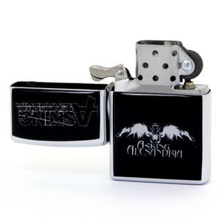 Зажигалка сувенирная Asking Alexandria  лого на черном (227)