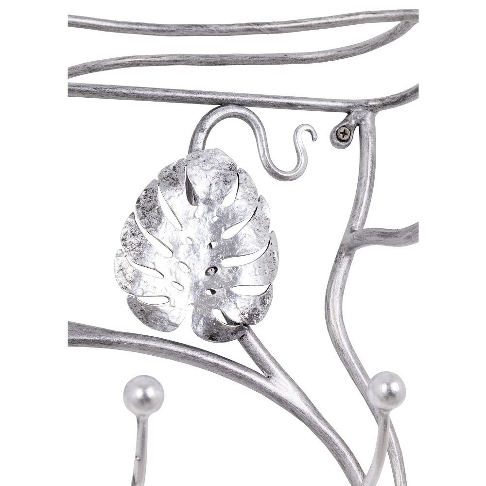 Вешалка настенная Monstera Deliciosa (Монстера) Античное серебро