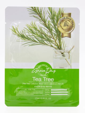 GRACE DAY МАСКА ТКАНЕВАЯ ДЛЯ ЛИЦА TRADITIONAL ORIENTAL MASK SHEET TEA TREE, 22 G