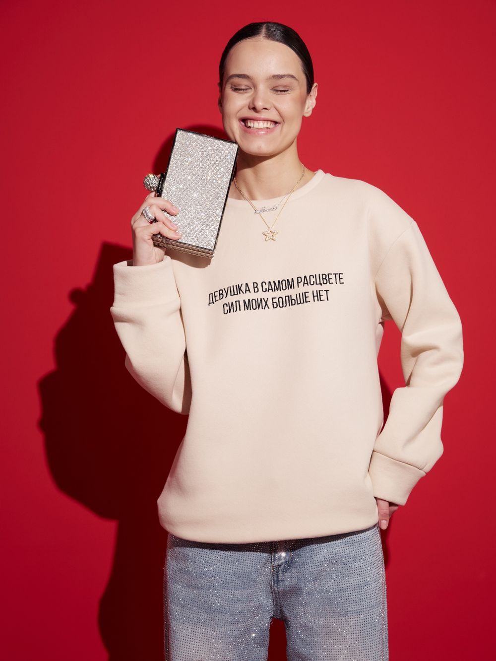 СВИТШОТ ДЕВУШКА В САМОМ РАСЦВЕТЕ PASTEL BEIGE