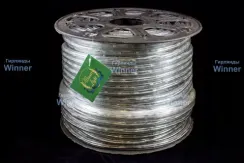 Дюралайт круглый Ø 13 мм., 220V, 3-жилы, холодные белые LED лампы 32 шт на 1 м., бухта 100 м, силикон, Winner (05.100.13.32W)