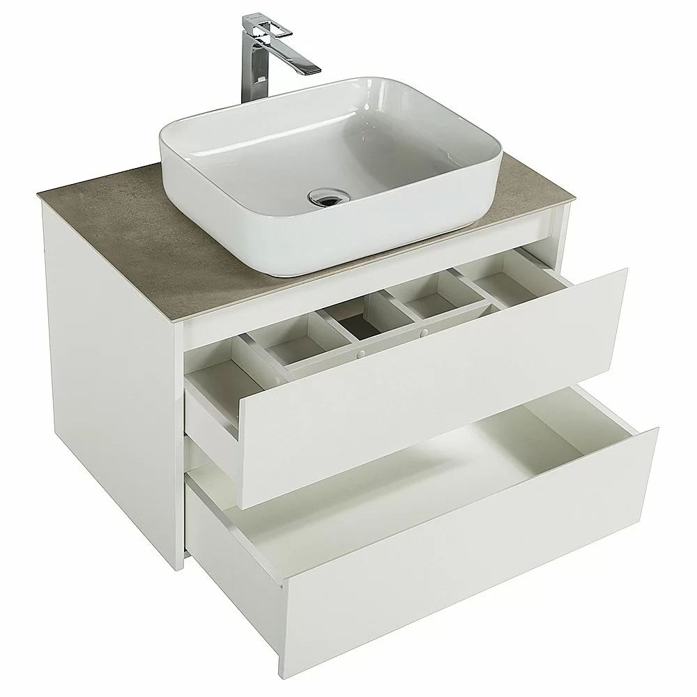 Тумба с раковиной и столешницей BelBagno KRAFT 80 Bianco Opaco