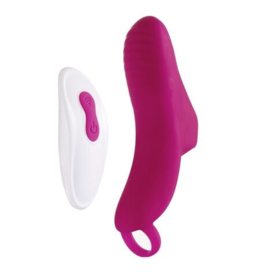 Бордовая вибронасадка на палец Pluto (Цвет: бордовый)