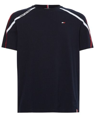 Мужская теннисная футболка Tommy Hilfiger Trim Short Sleeve Tee - desert sky