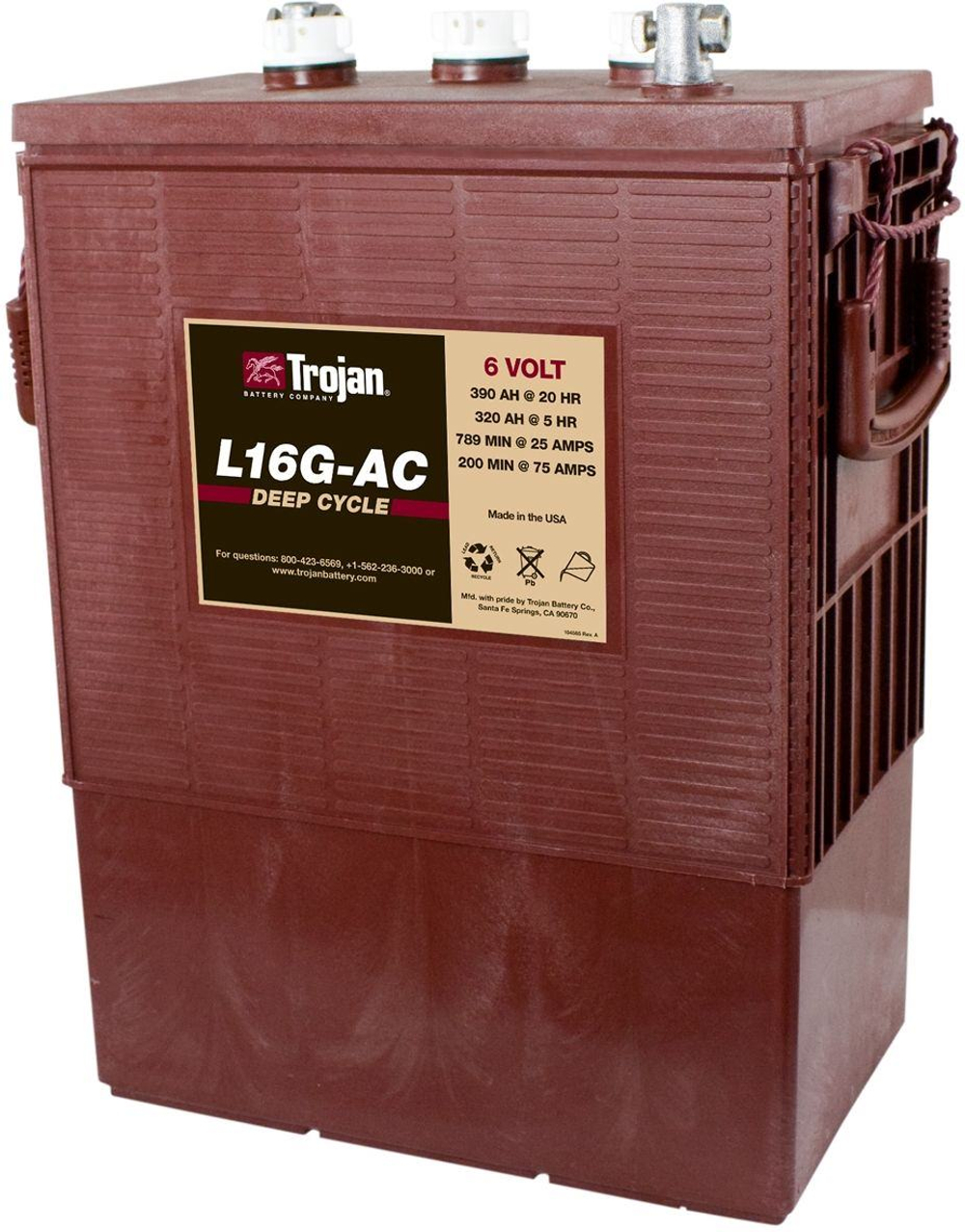 Тяговая аккумуляторная батарея Trojan L16G-AC