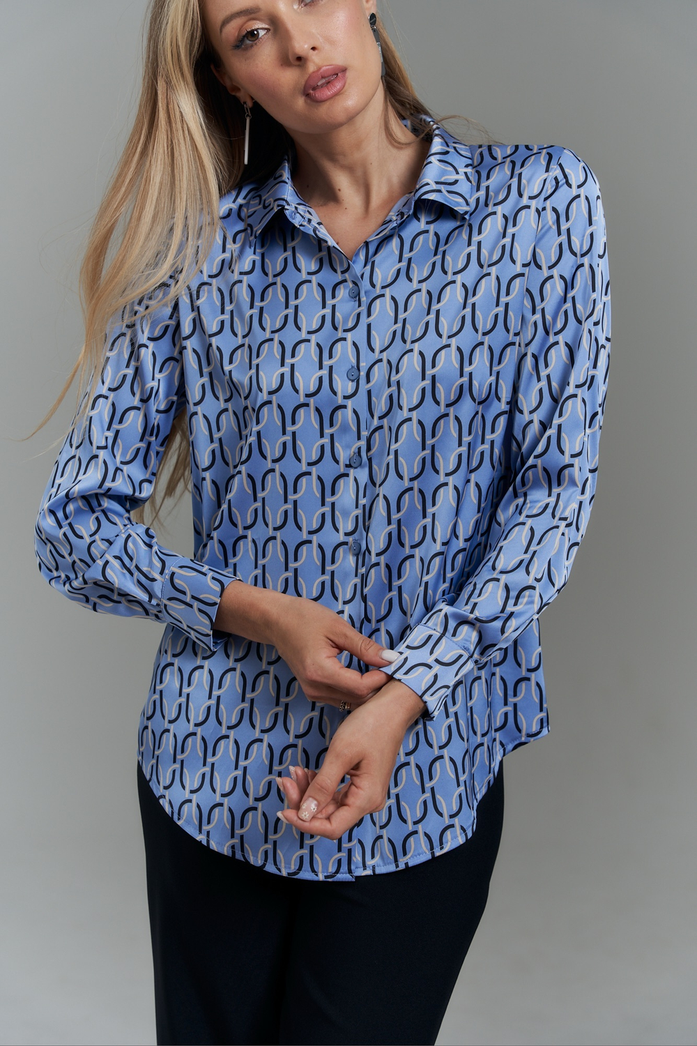 Блуза с геометрическим принтом Тамбовчанка