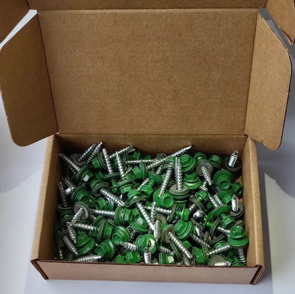 Саморез кровельный 4.8х35 6002 (лиственно-зелёный) 1кг