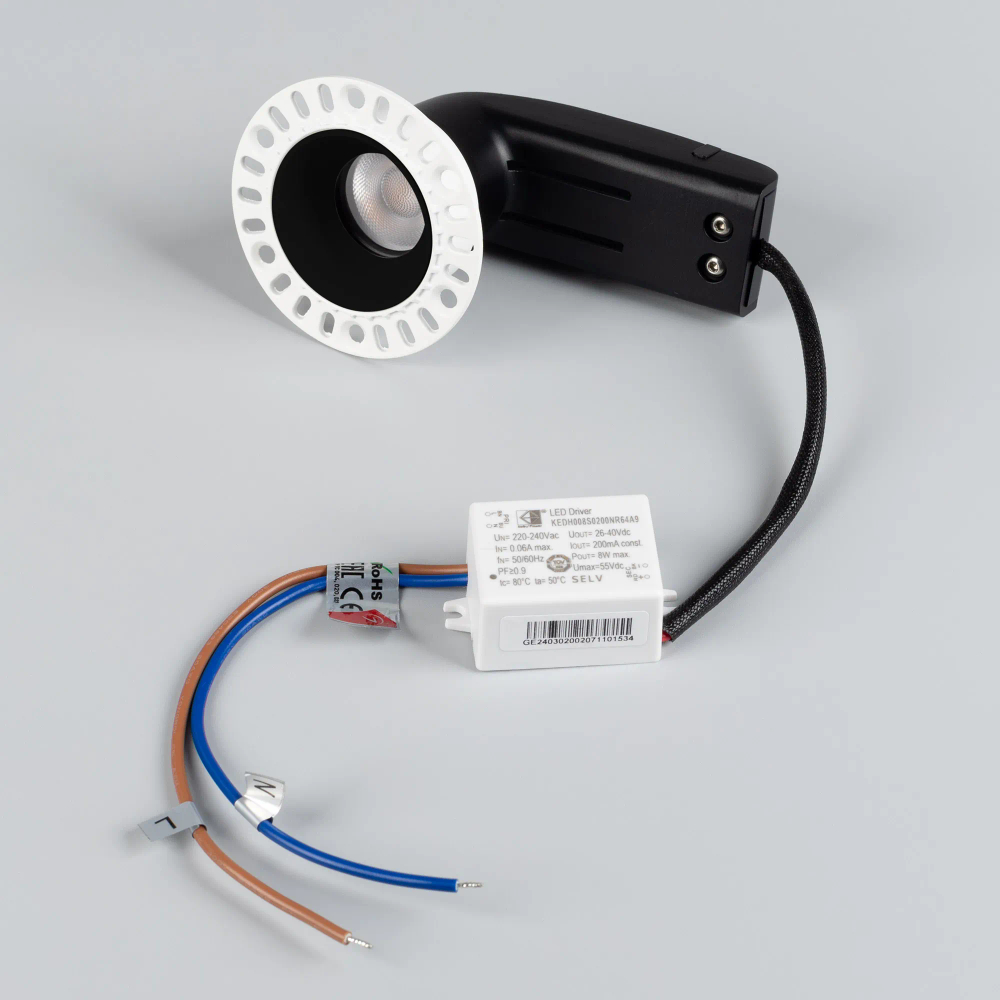 Светильник MS-RIALTO-TRIMLESS-R40-9W Warm3000 (BK, 36deg, 230V) (Arlight, IP20 Металл, 5 лет) 047775