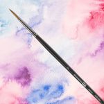 Кисть художественная проф. BRAUBERG ART CLASSIC, колонок, круглая, № 3, длинная ручка, 200924