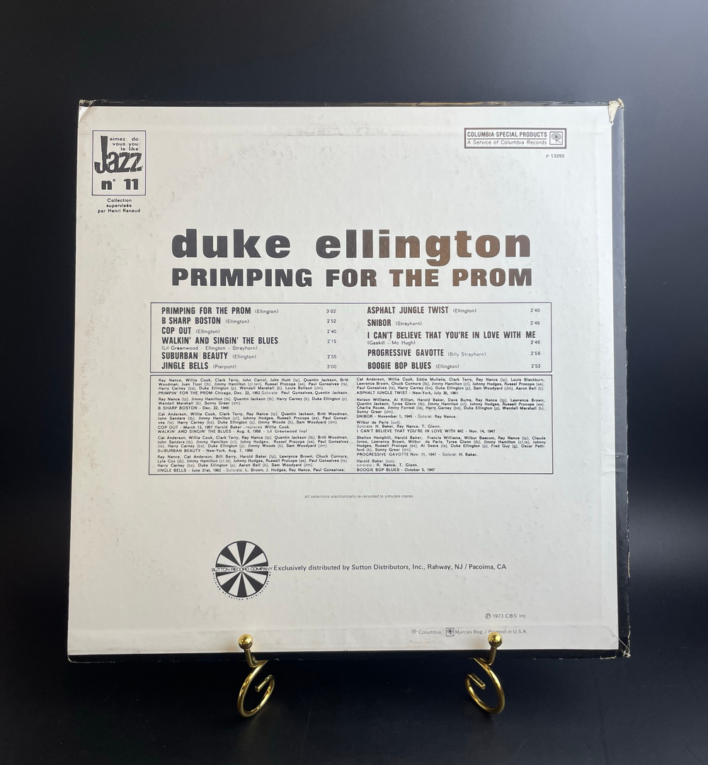 Duke Ellington - Primping for the Prom - USA 1973 Виниловая пластинка 12 дюймов