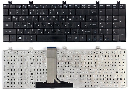 Клавиатура для ноутбука MSI VX600, CR600, CX600, GT640 ЧЕРНАЯ (с рамкой)