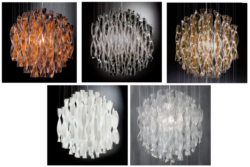 Pendant design lamp  AURA by AXO LIGHT/2 D 60 cm (Clear)