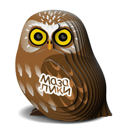 Развивающая 3D игрушка-пазл Тирекс из ЭКО-картона для самостоятельной сборки