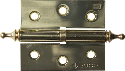 37605-075-1R Петля дверная разъемная, 1 подшипник, цвет латунь (PB), правая, с крепежом, 75х63х2,5мм, 2 шт