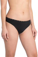Трусики-бразилиана с узкой брендированной резинкой (Размер: S) (Цвет: черный)