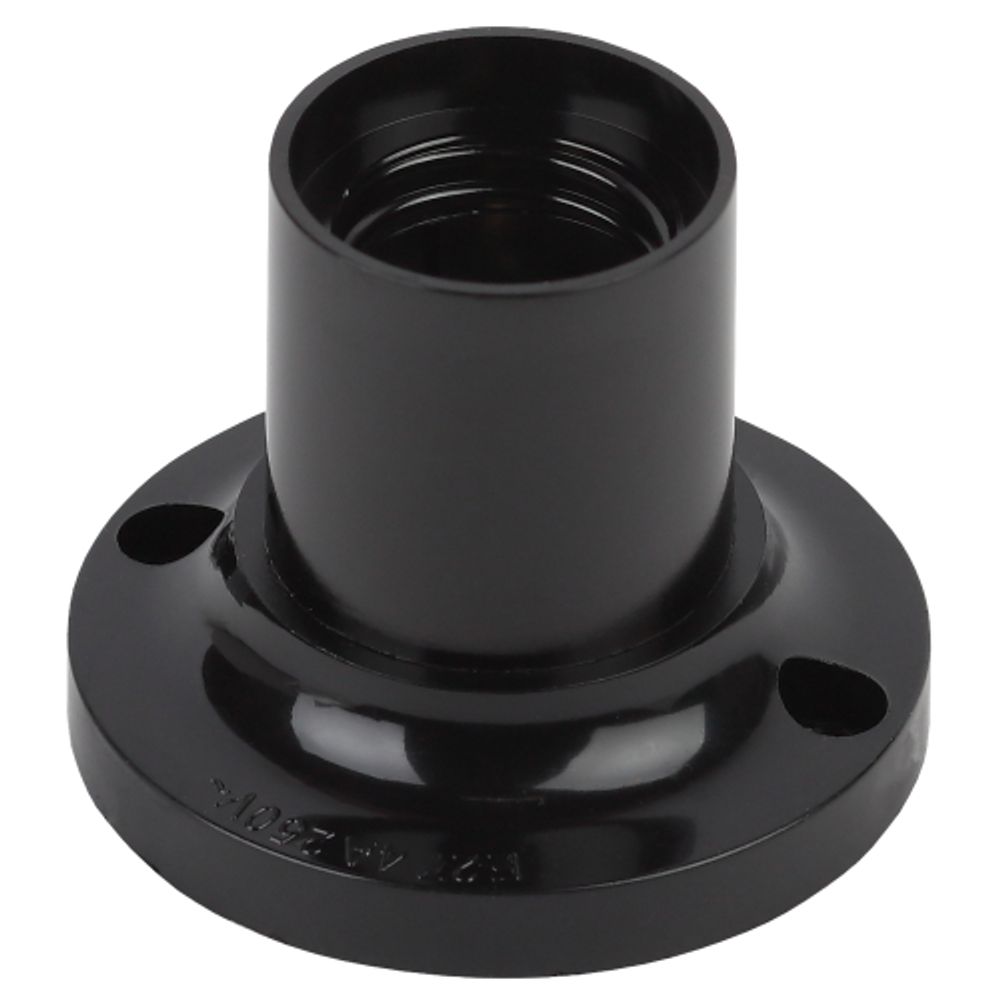 Патрон ЭРА Е27 потолочный бакелит, черный