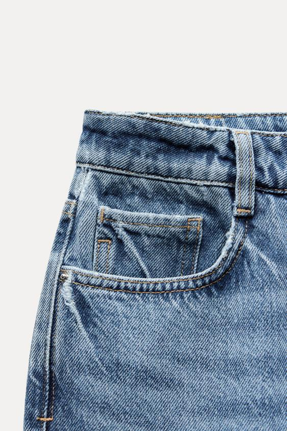 ZARA ДЖИНСЫ Z1975 STRAIGHT LEG HIGH WAIST, ВЫЦВЕТШИЙ СИНИЙ