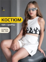 Спортивный костюм для девочки в сад топ и шорты