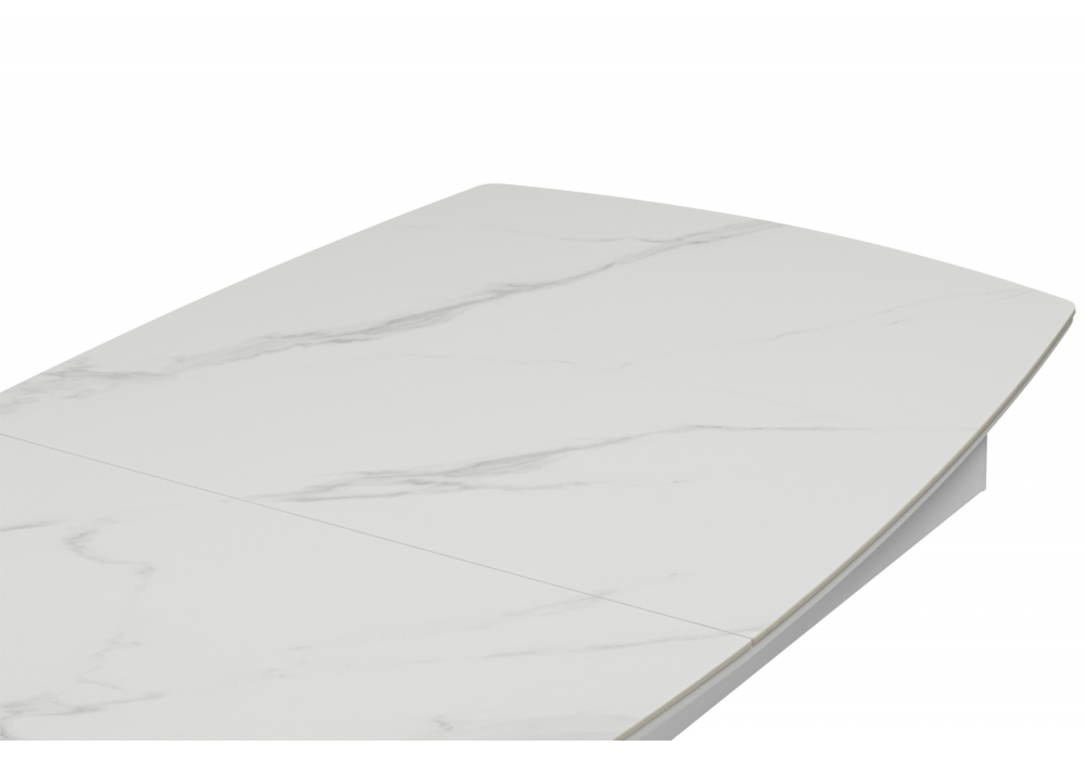 Керамический стол Woodville Фестер 140(180)х80 snow white, белый