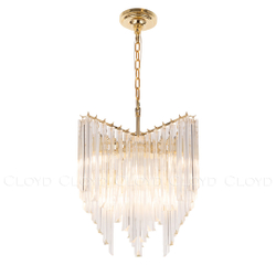 Люстра Cloyd NIBELUNG C8 / Ø60 см - золото - прозрач. стекло (арт.10753)