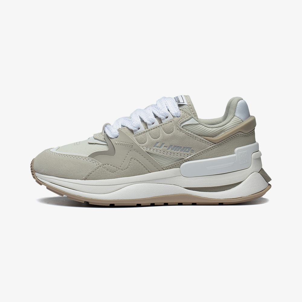 AGCT018-2 Кроссовки женские MOMENT V2 Бежевый/Белый LI-NING