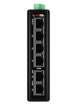 Промышленный коммутатор PPS-1G0612, 6 портов, 4-10/100/1000M RJ45  + 2-10/100/1000M uplink, DC12-48V